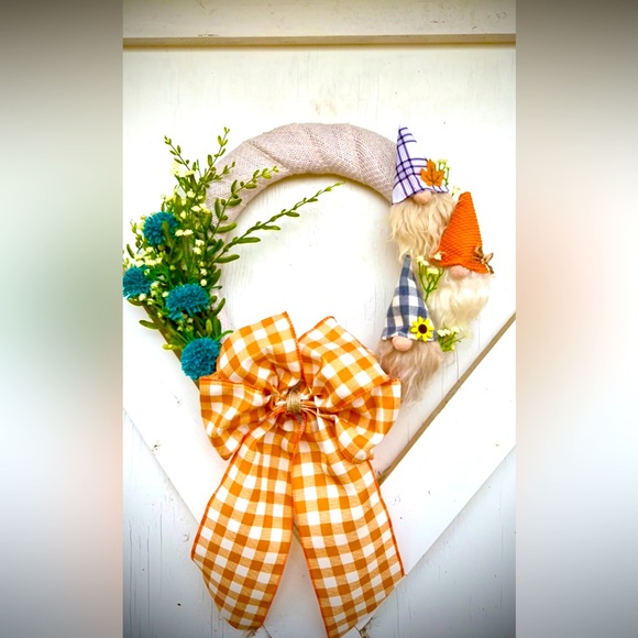 Handmade Fall knome wreath - Picture 1 of 3